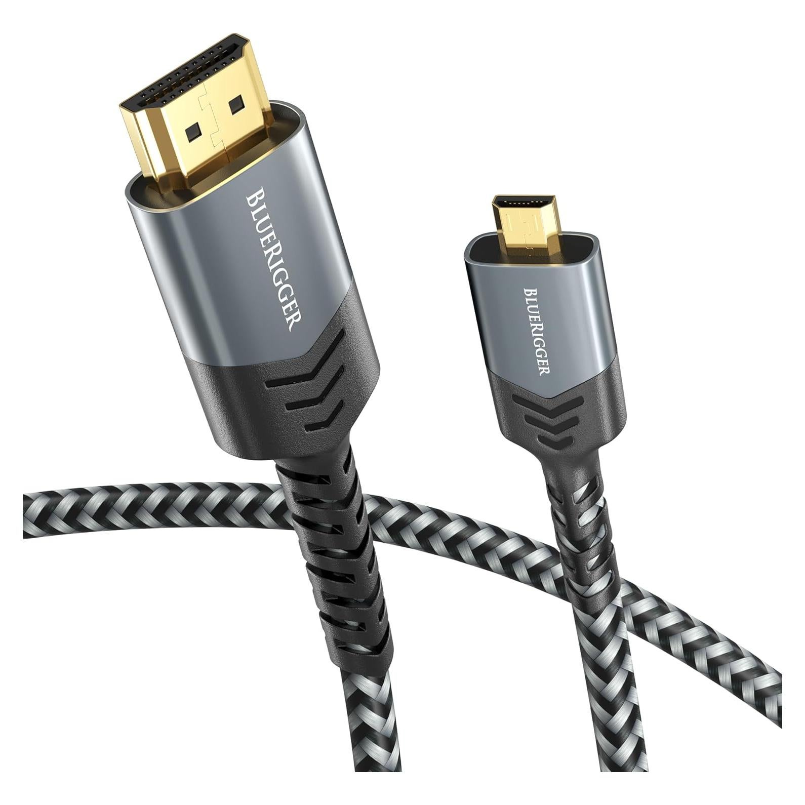 Cable Micro HDMI a HDMI BlueRigger 3.05m 4K 60Hz Alta Velocidad