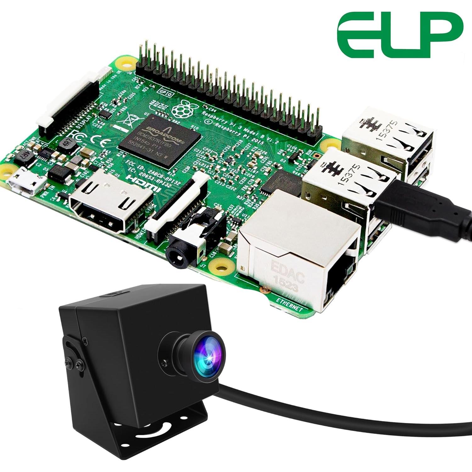 Cámara USB ELP 12MP Gran Angular 1080P 120fps para PC