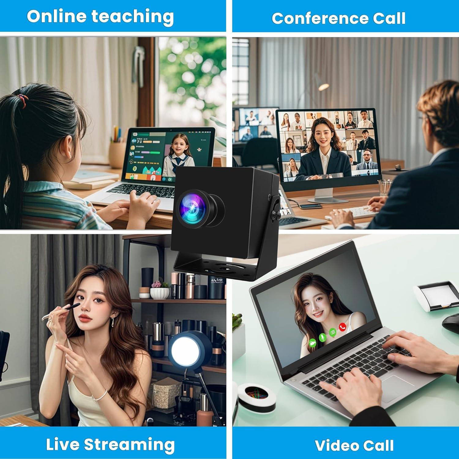 Cámara USB ELP 12MP Gran Angular 1080P 120fps para PC