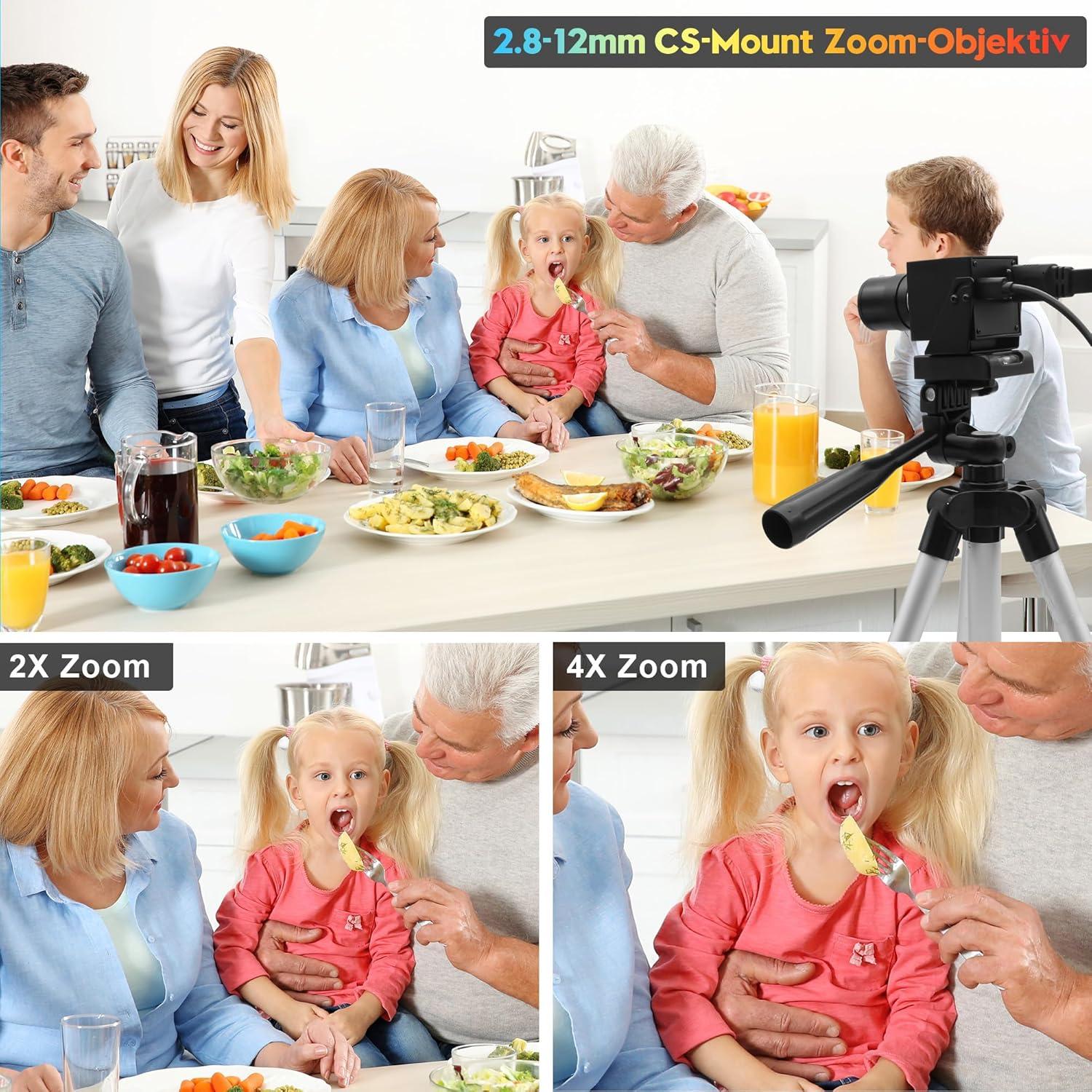 Cámara SVPRO 4K 60fps HDMI USB3.0 Lente 2.8-12mm