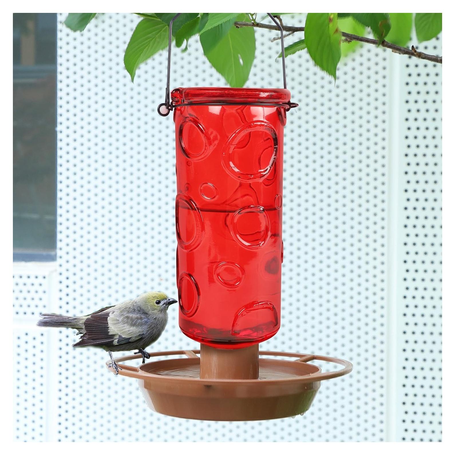 Bebedero para Aves Silvestres Juegoal 0.83L Colgante Rojo