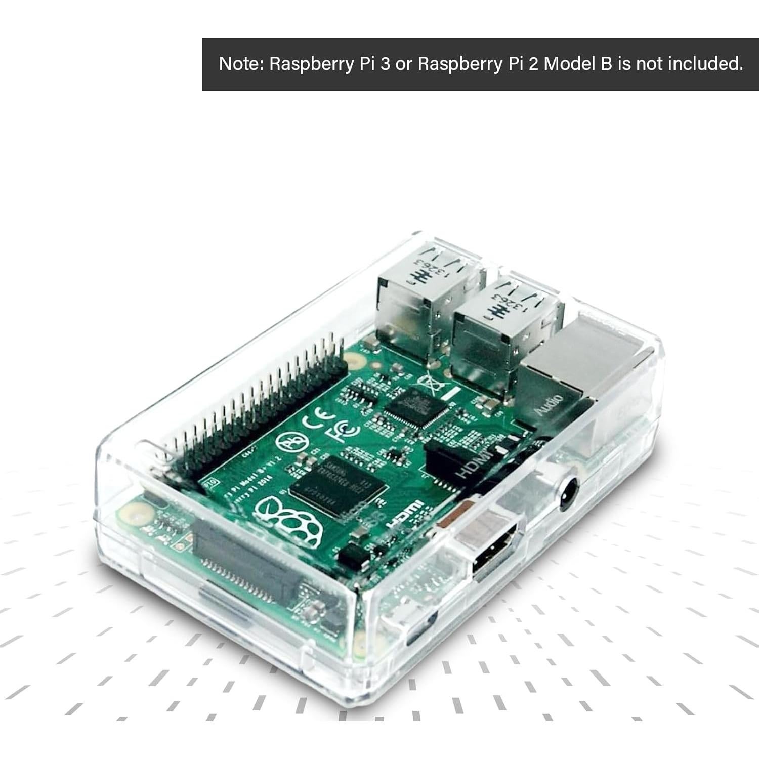 Caja Cerrada Transparente Premium SB Components para Raspberry Pi 2