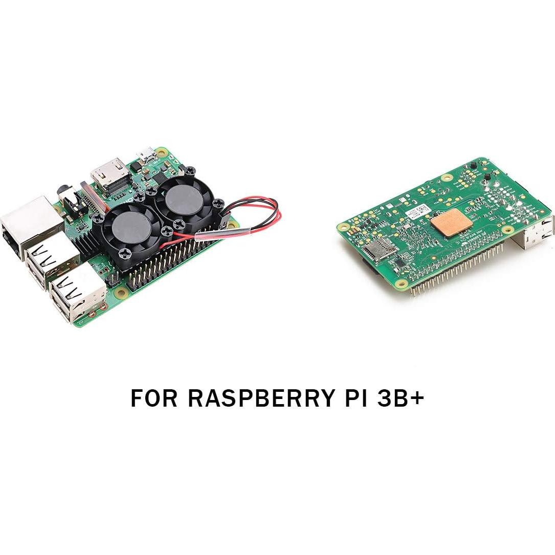 Ventilador Doble con Disipador para Raspberry Pi 2B 3B 4B Enokay