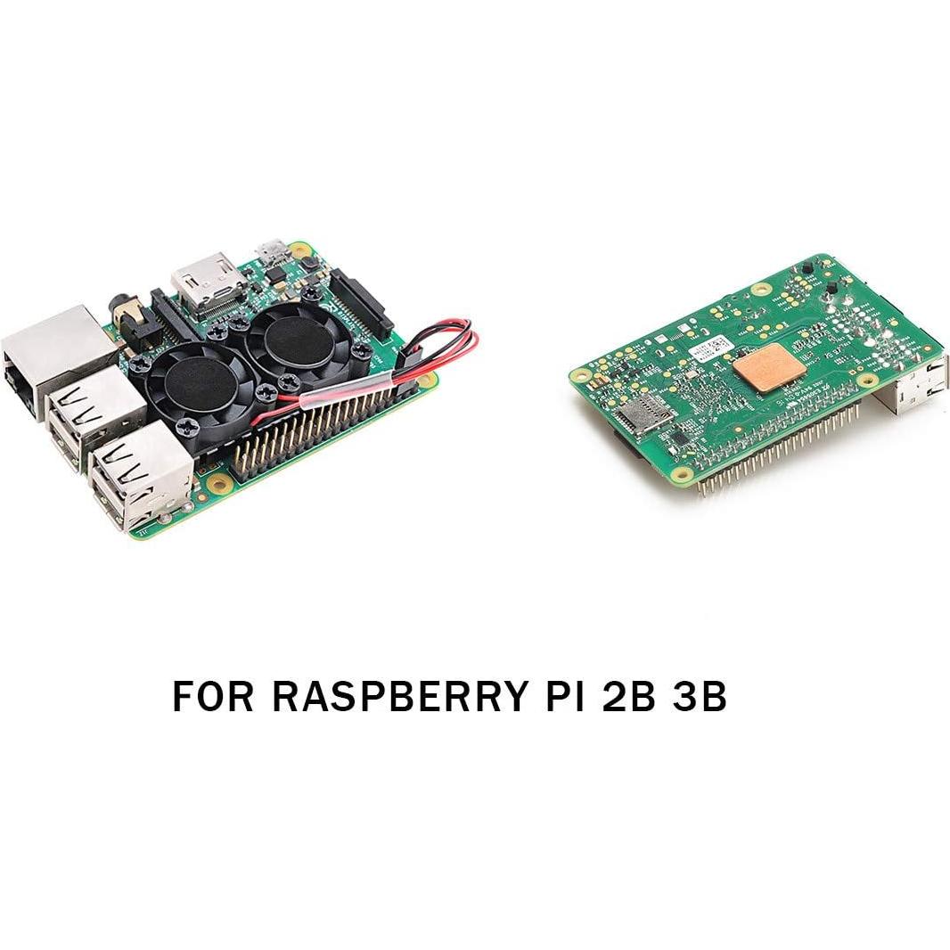 Ventilador Doble con Disipador para Raspberry Pi 2B 3B 4B Enokay