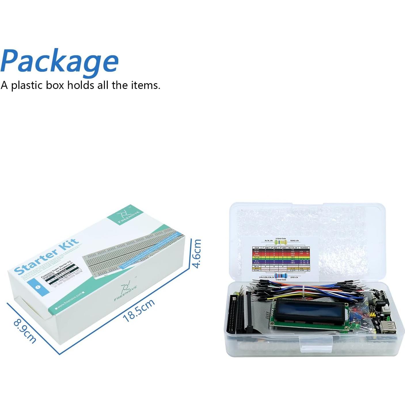 Kit de Inicio FREENOVE para Raspberry Pi 5/4B/3B+ - 164 Artículos