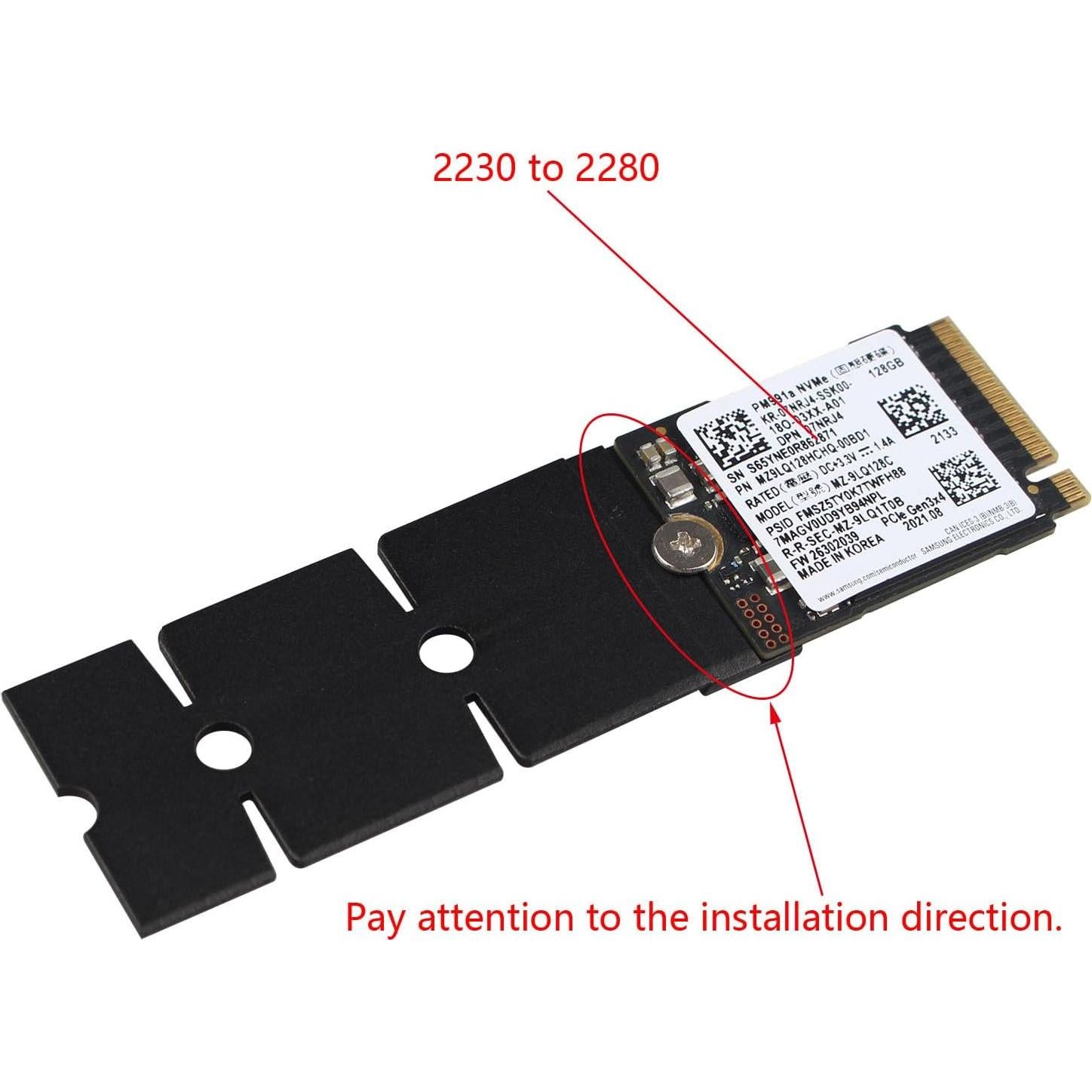 Adaptador M.2 NGFF NVMe SSD 2230 a 2280 ZDE - 2 Piezas
