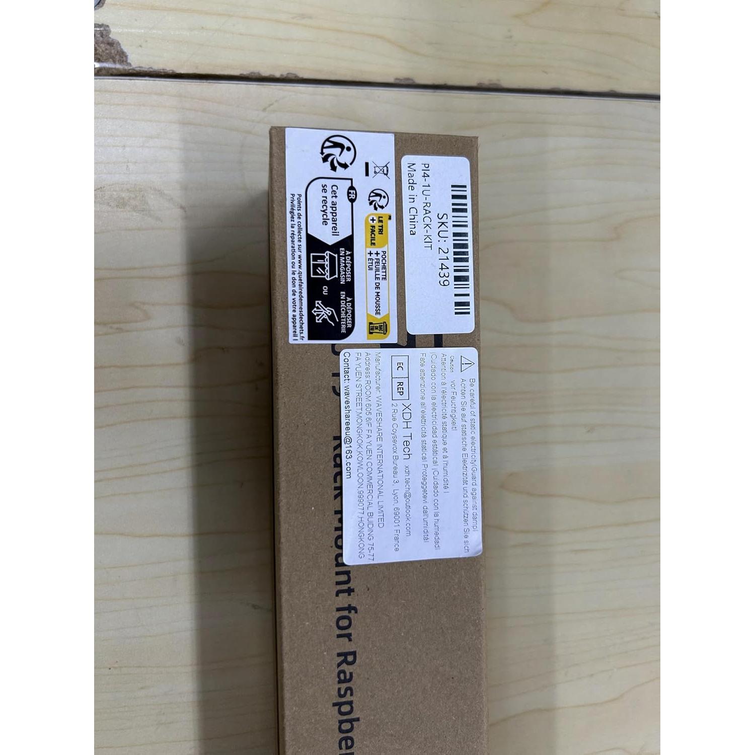 Kit Rack 1U Waveshare para Raspberry Pi 4B - Soporta 4 Unidades