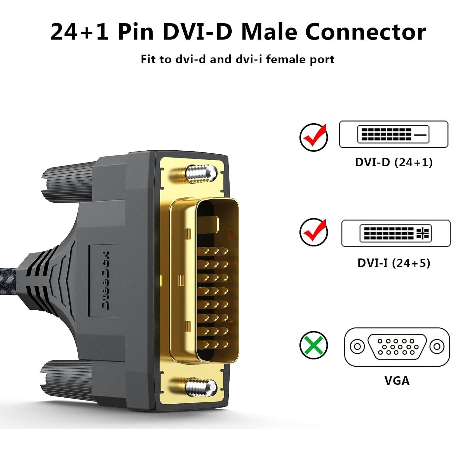 Cable HDMI a DVI 1.83m DteeDck Macho a Macho 10 Paquete