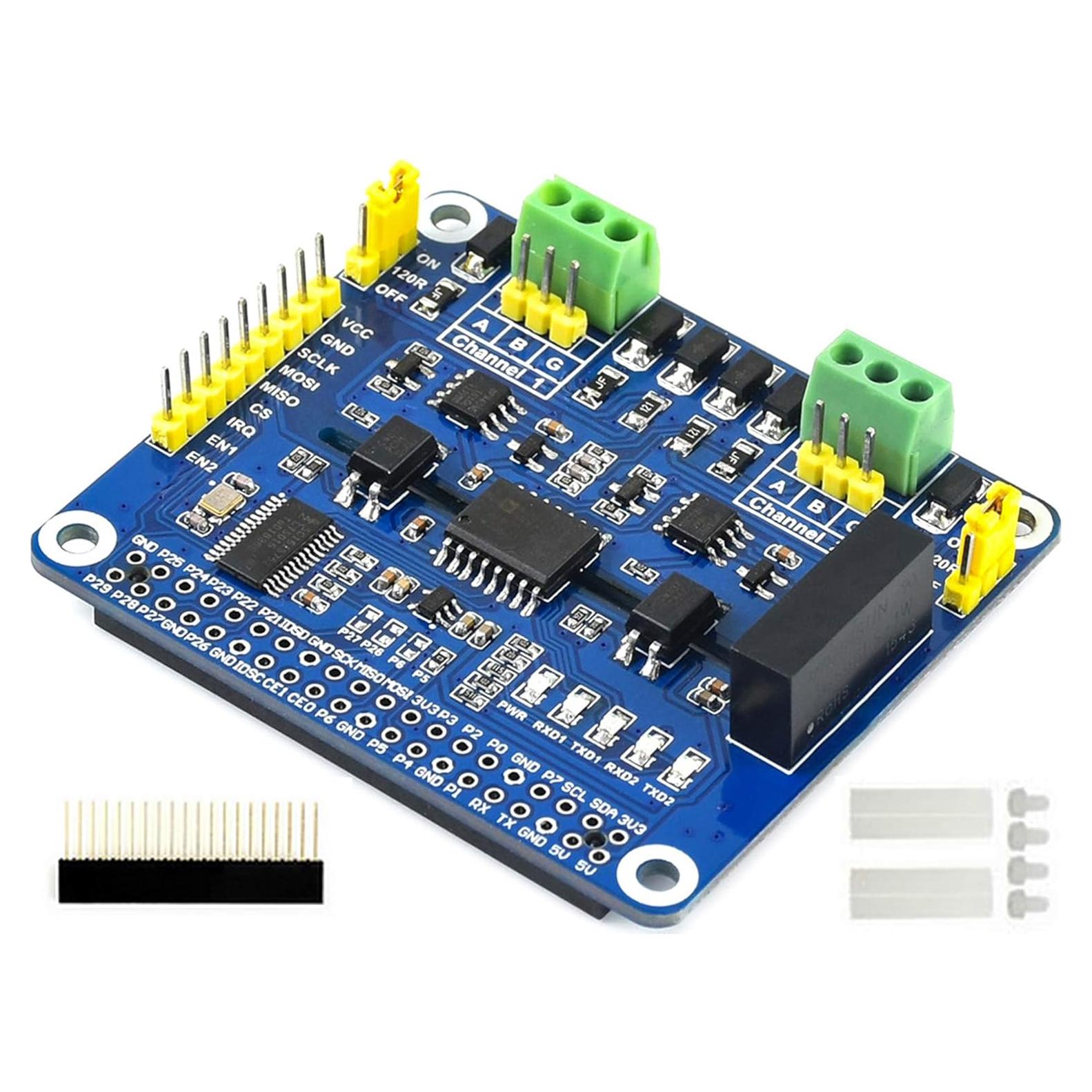 HAT de Expansión RS485 Aislado Waveshare 2 Canales SPI