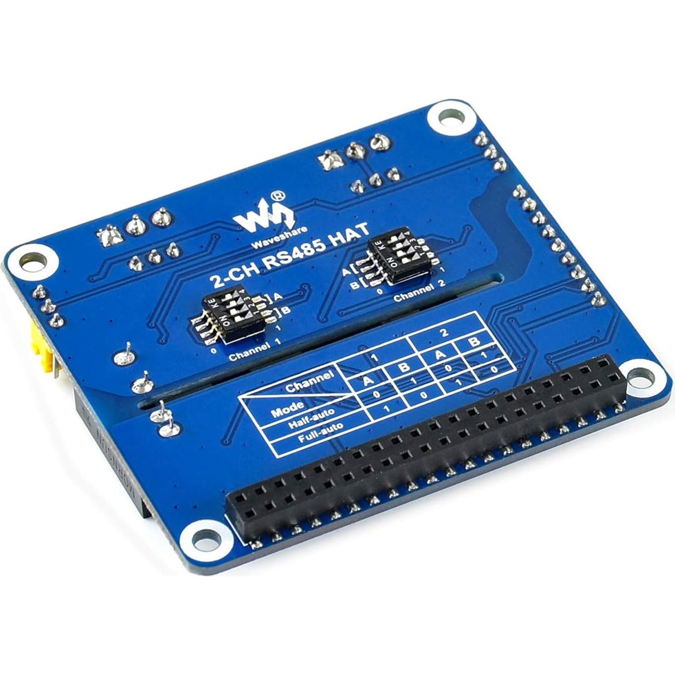 HAT de Expansión RS485 Aislado Waveshare 2 Canales SPI
