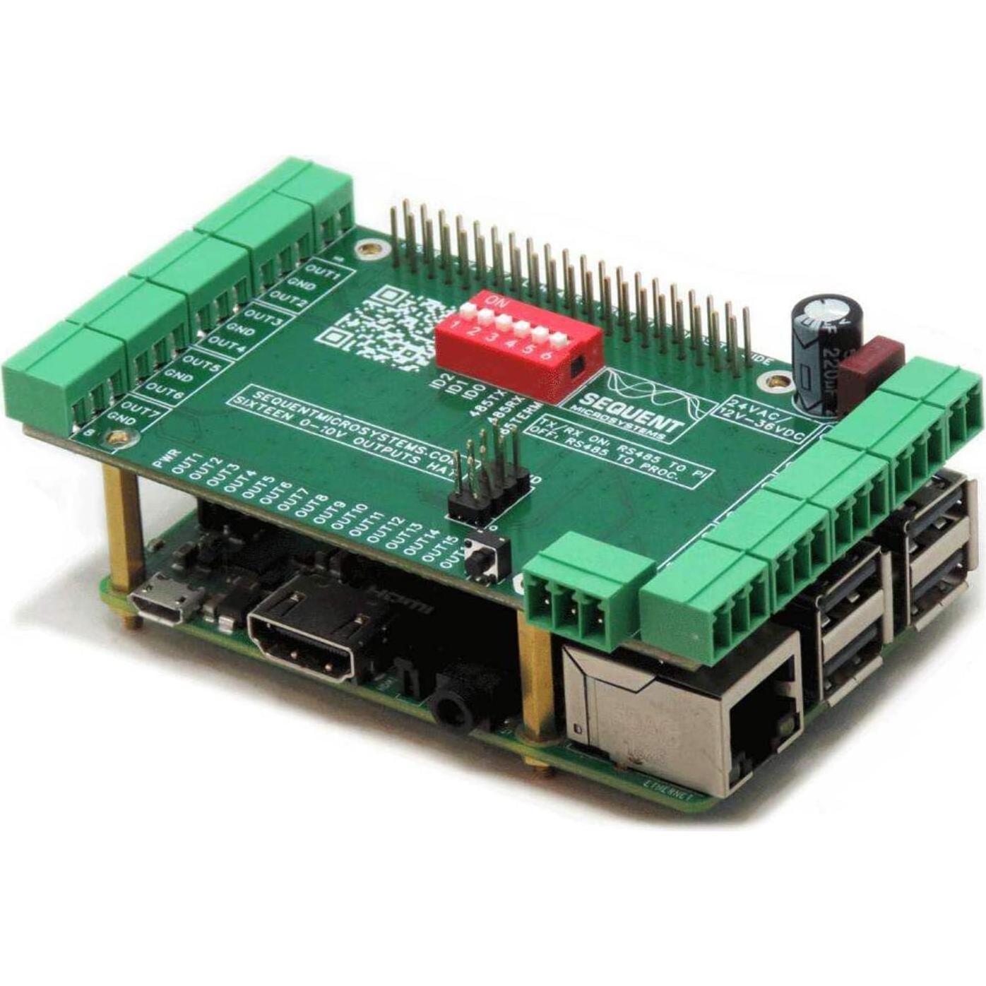 Módulo de Salidas Analógicas 0-10V HAT para Raspberry Pi
