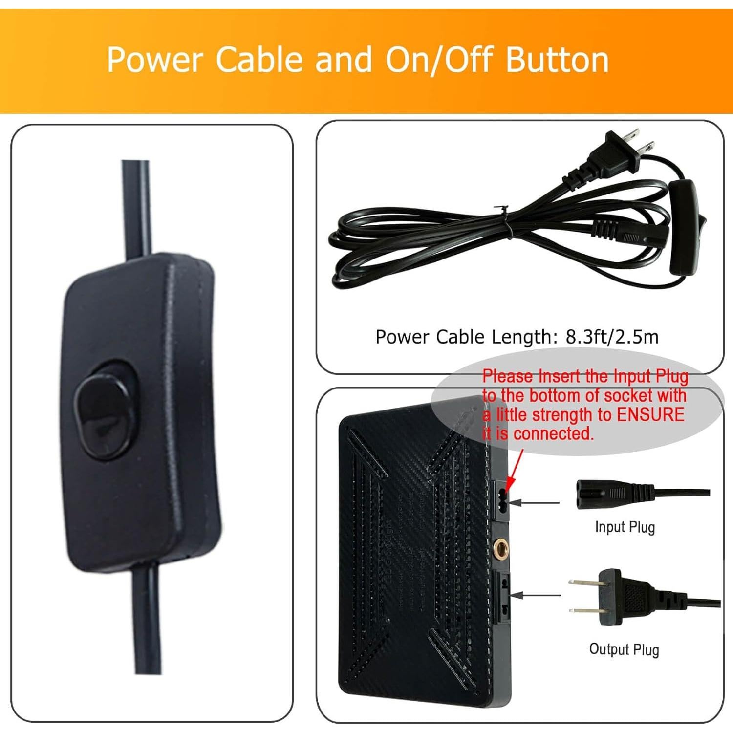 FECiDA Desk Grow Lights for Indoor Plants, Table Top Grow Light UV-IR Full Spectrum, 2000 Lumen LED Bonsai Houseplant Growing Lamp with On/Off Switch, 16"-24" Height Adjustable