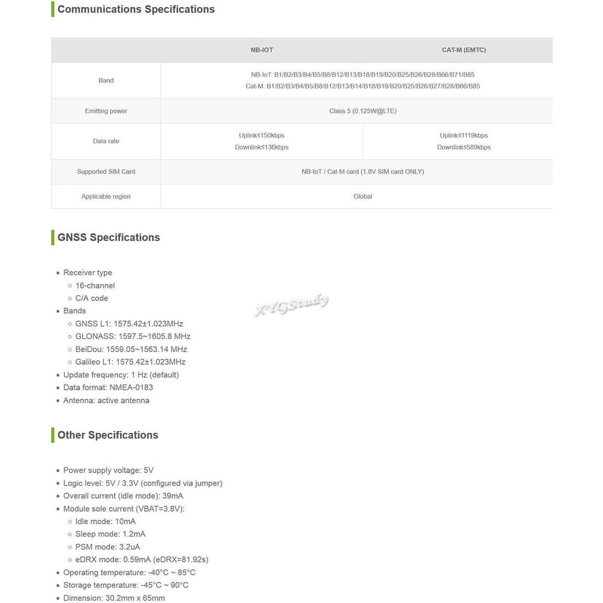 HAT NB-IoT Cat-M GNSS XYGStudy para Raspberry Pi con GPS