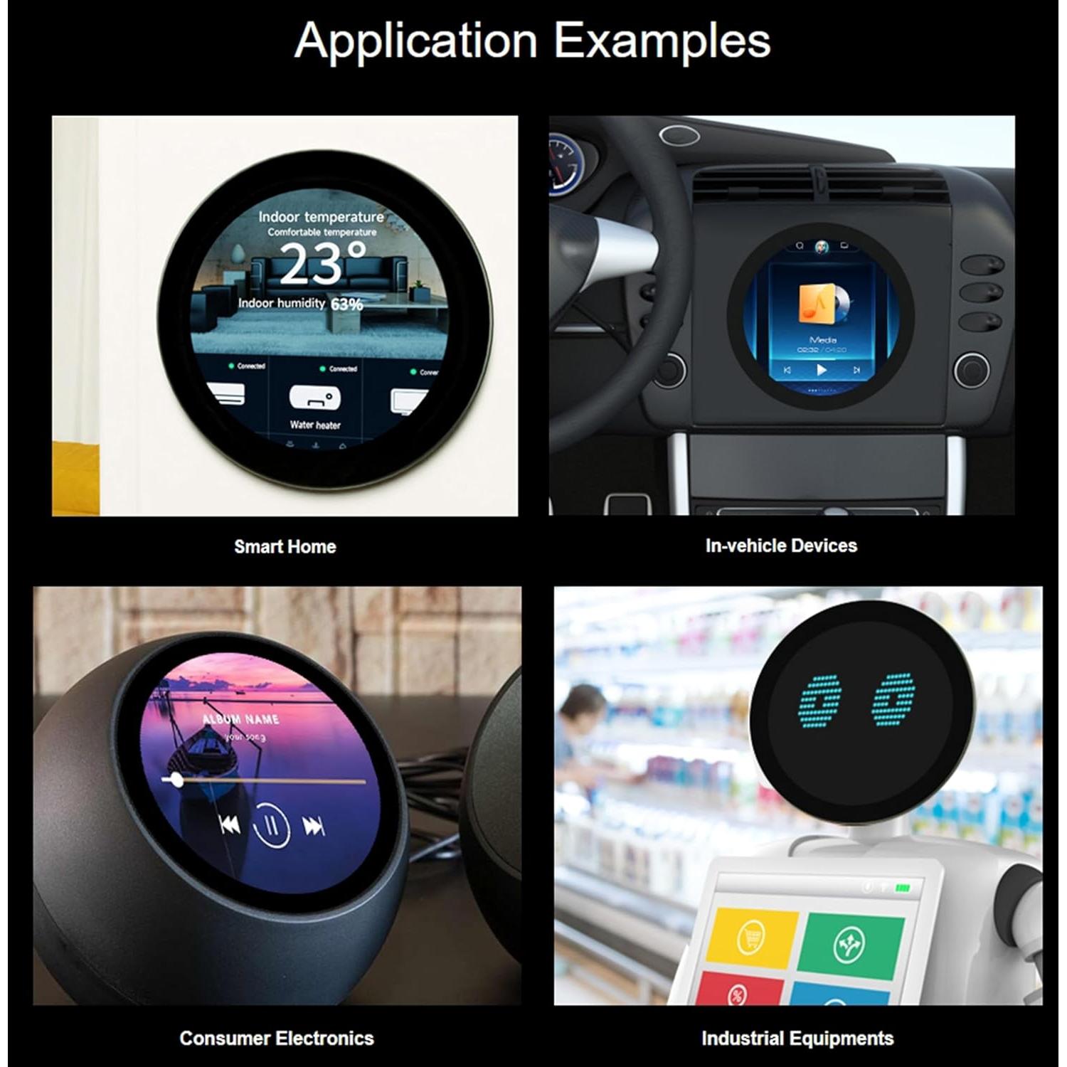 Pantalla Táctil Redonda DSI 10 Puntos 4" IPS UeeKKoo 720x720