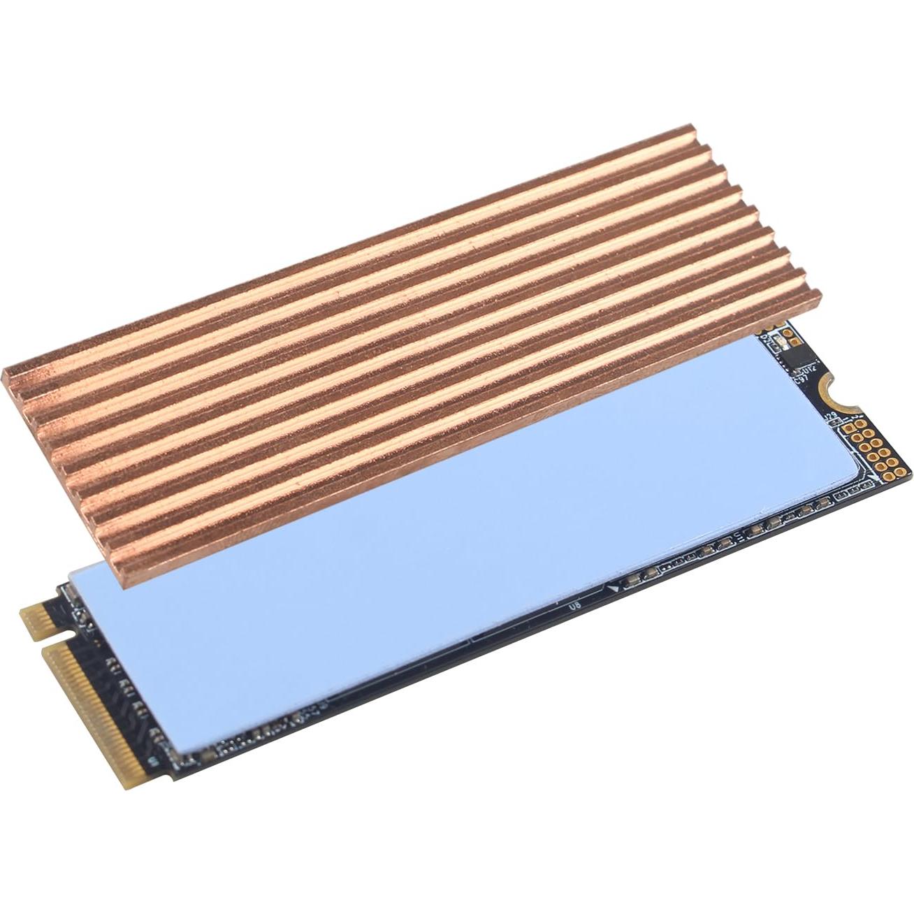 Disipador de Calor M.2 SSD ZDE Cobre 70x21mm con Almohadilla Térmica