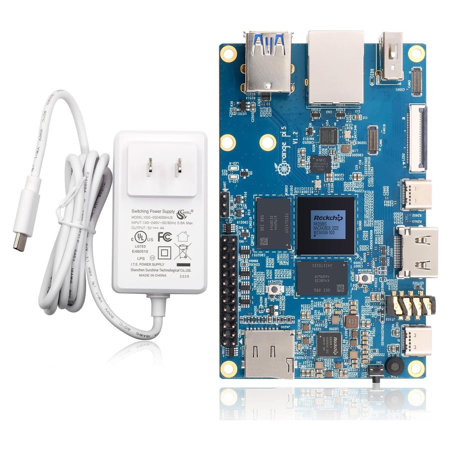 Computadora de Placa Única Orange Pi 5 8GB RK3588S 8 Núcleos 8K