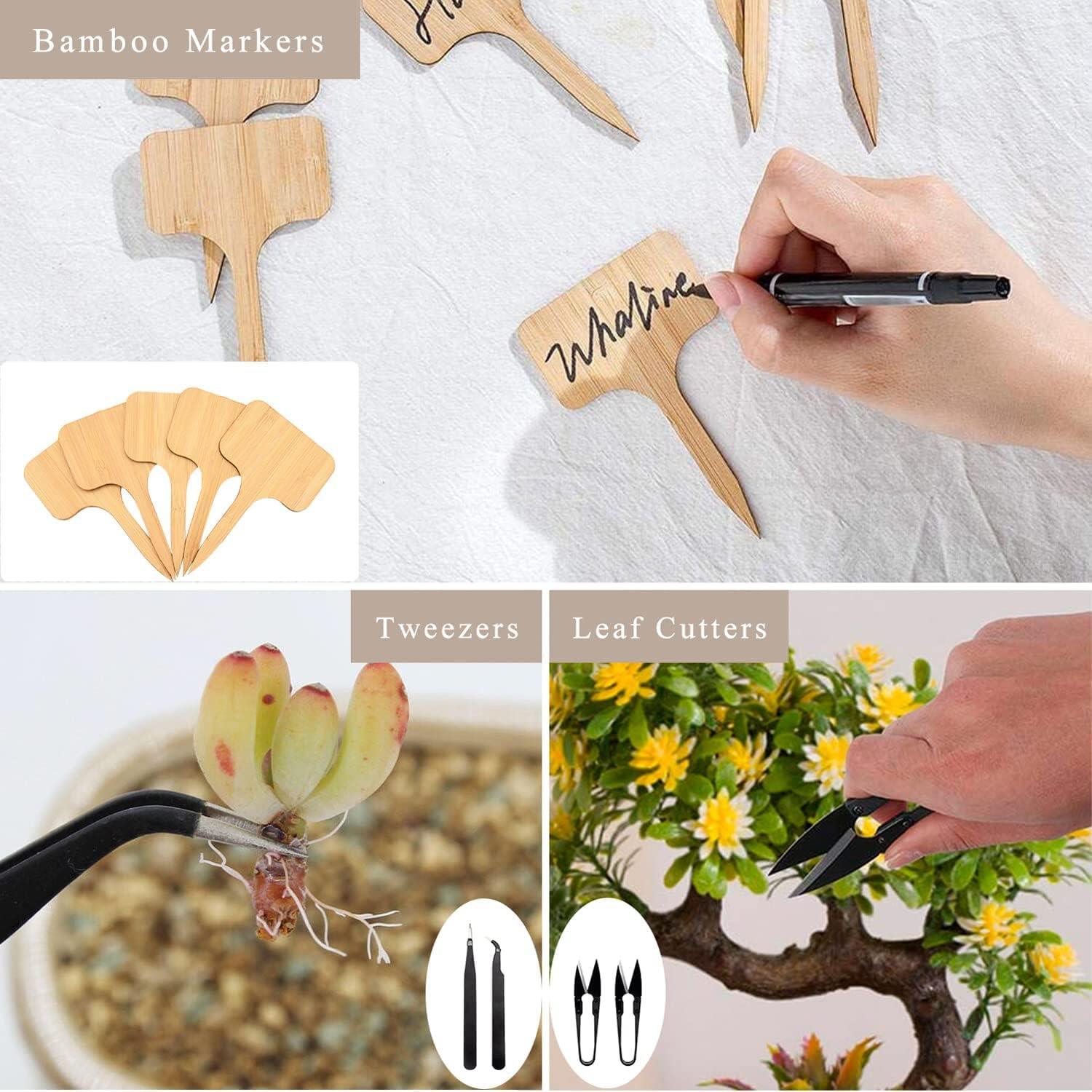 Kit de Herramientas para Bonsai PEEORNT 22 Pcs Acero Carbono