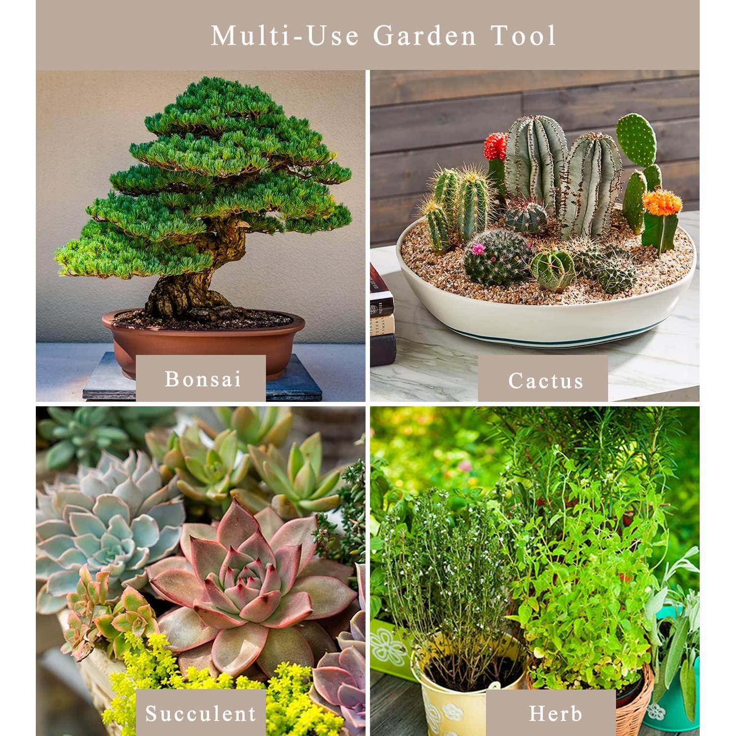 Kit de Herramientas para Bonsai PEEORNT 22 Pcs Acero Carbono