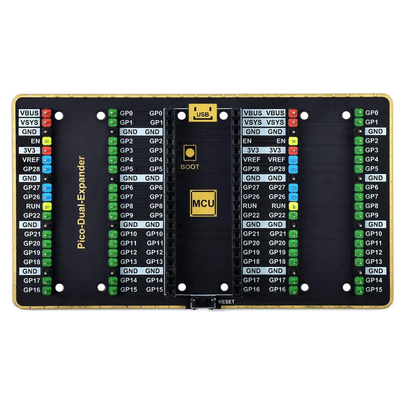 Expansor GPIO Doble Waveshare para Raspberry Pi Pico