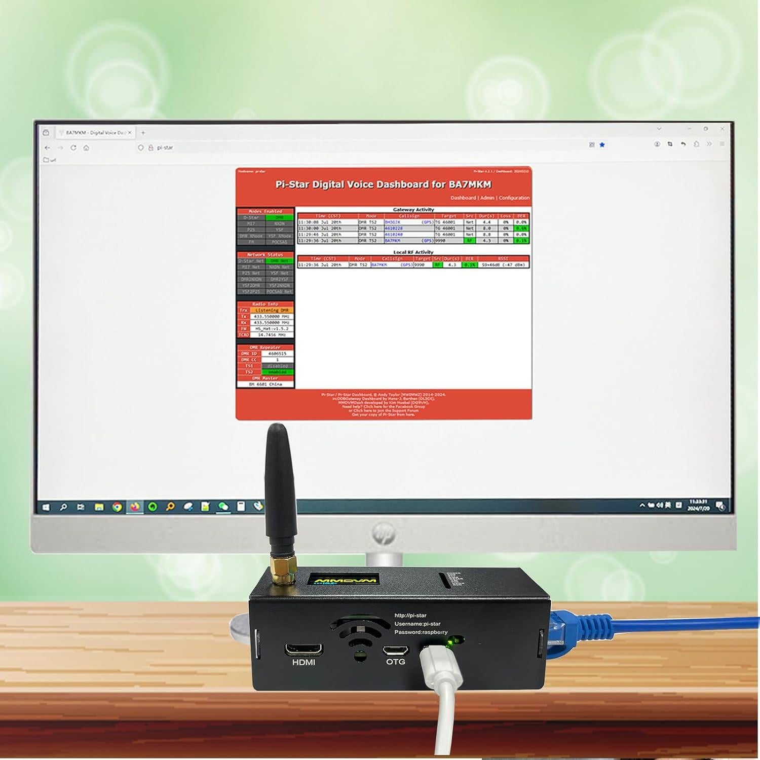 Hotspot MMDVM IWatson MM100 con Ethernet y Raspberry Pi Zero W