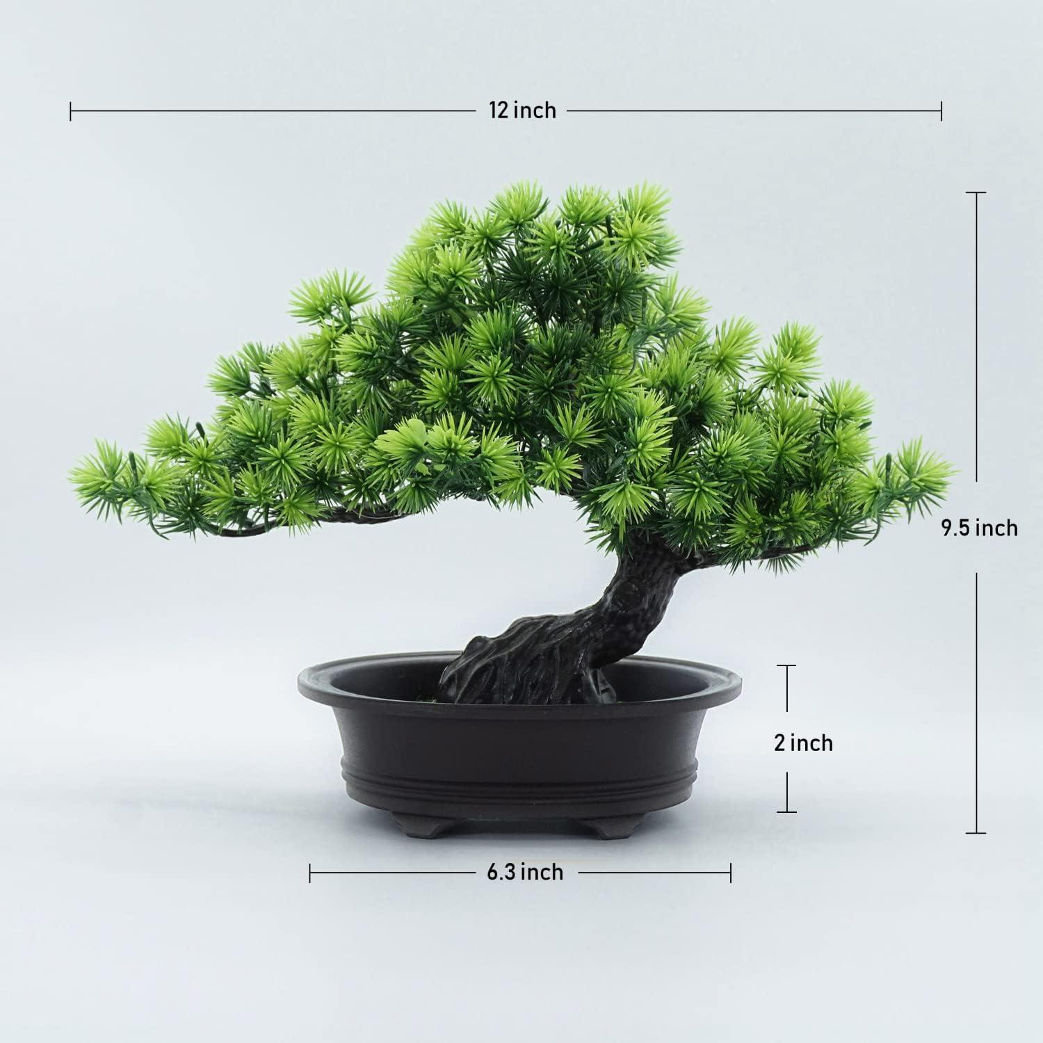 Planta Artificial Bonsai Verde YOERM 24 cm Decoración Hogar