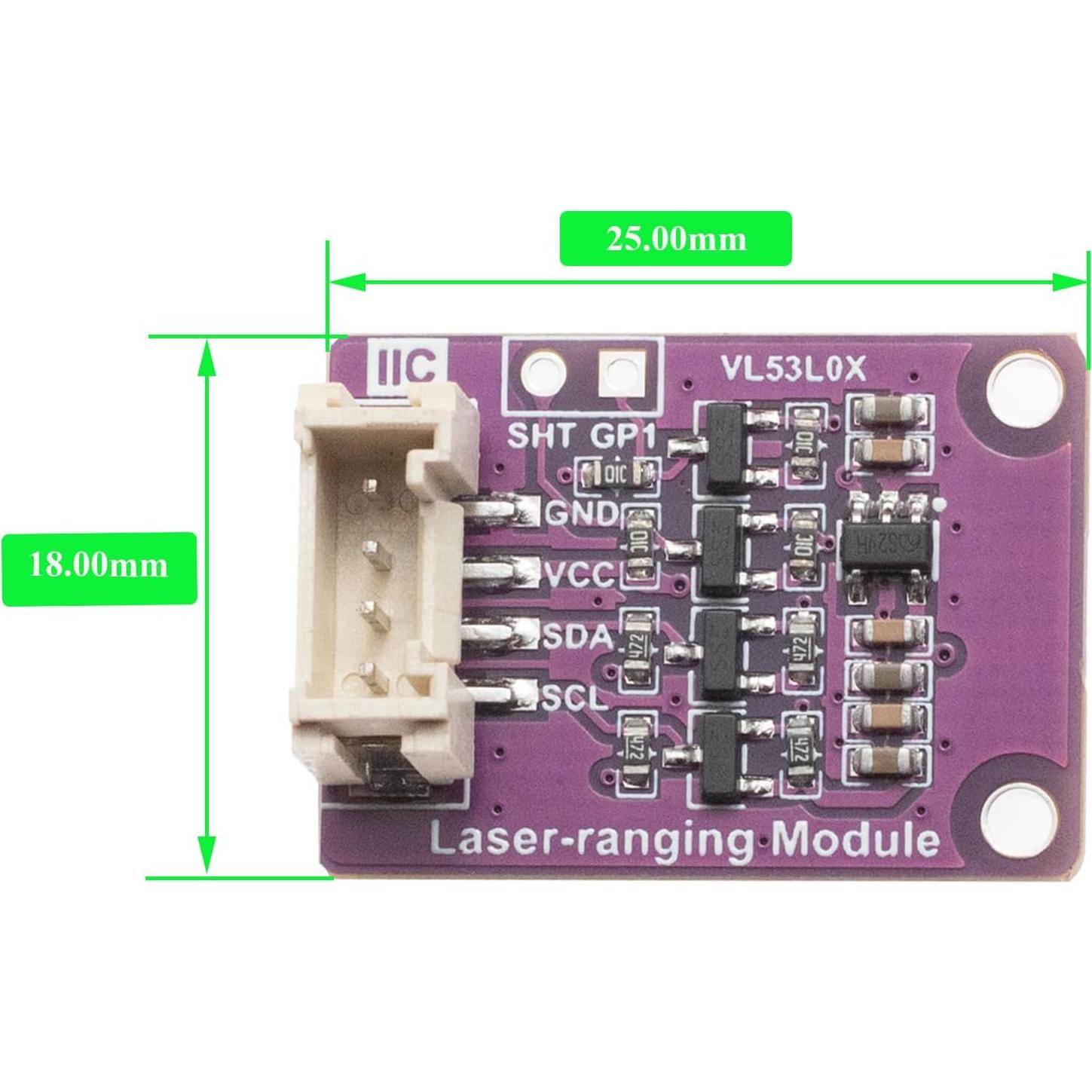Módulo Sensor de Distancia Láser VL53L0X xicoolee 2m I2C