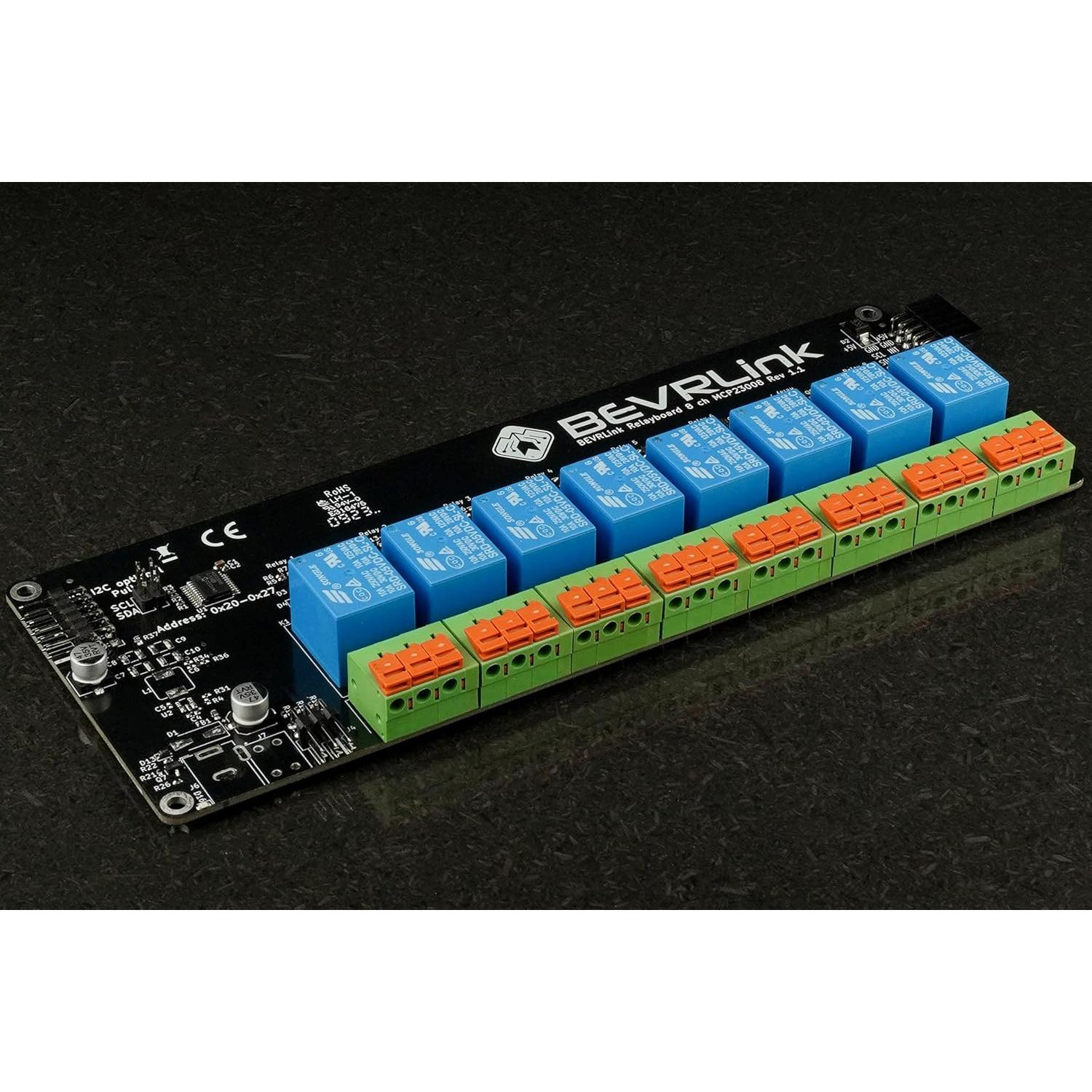 Expansión de Relé 8 Canales BEVRLink para Raspberry Pi