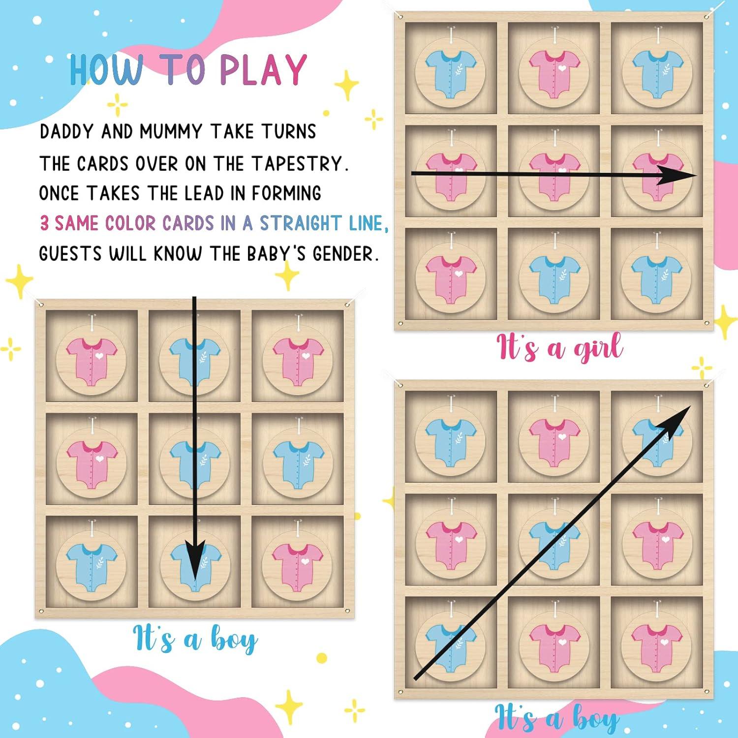 Juego de Mesa Tic Tac Toe Revelación de Género Senfaro