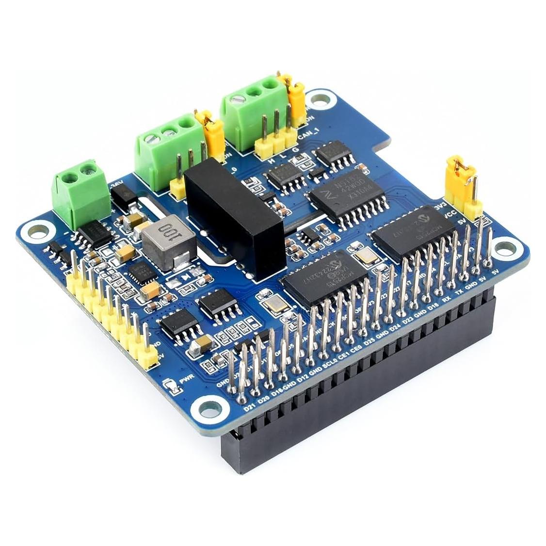 HAT de Expansión CAN Aislado 2 Canales Waveshare para Raspberry Pi