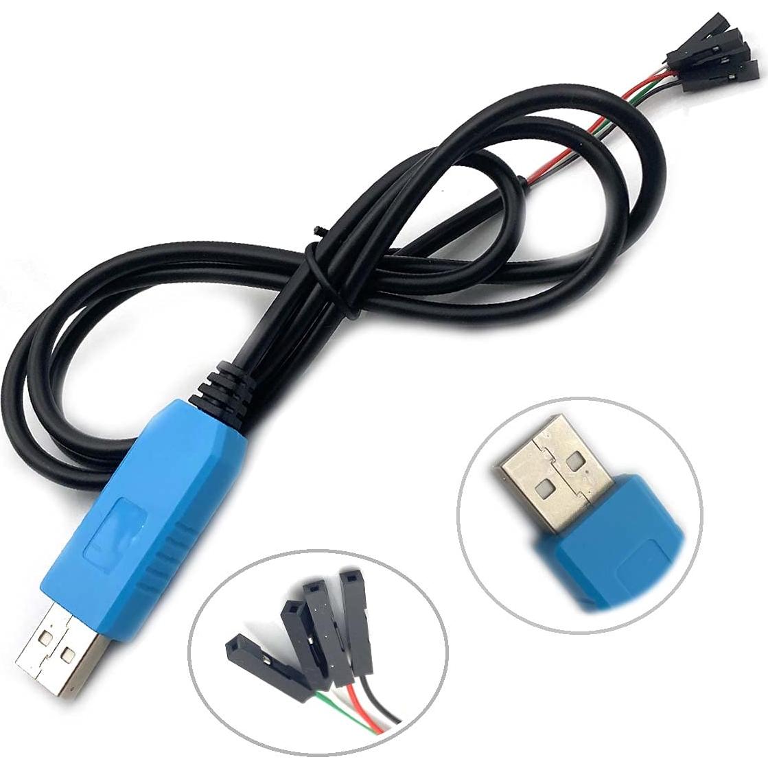 Cable Serial USB a TTL Kiro&Seeu PL2303TA 1.2m para Raspberry Pi