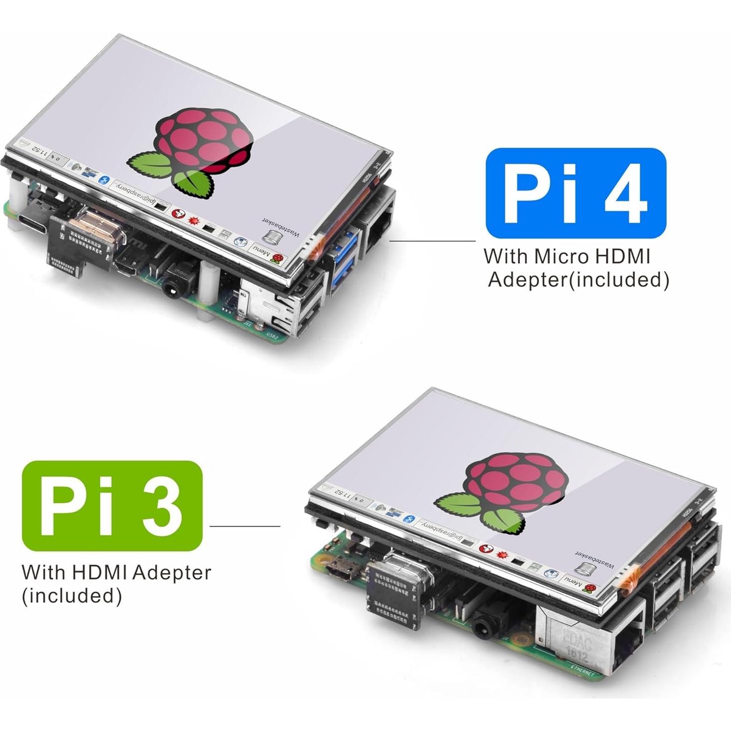 Pantalla Táctil LCD 3.5" OSOYOO HDMI para Raspberry Pi