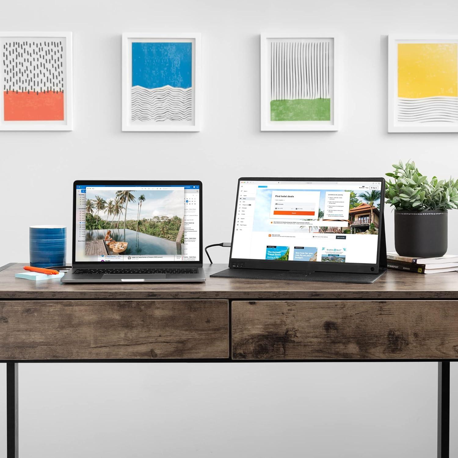 Monitor Portátil Stand Steady 15.6" FHD 1080P USB HDMI