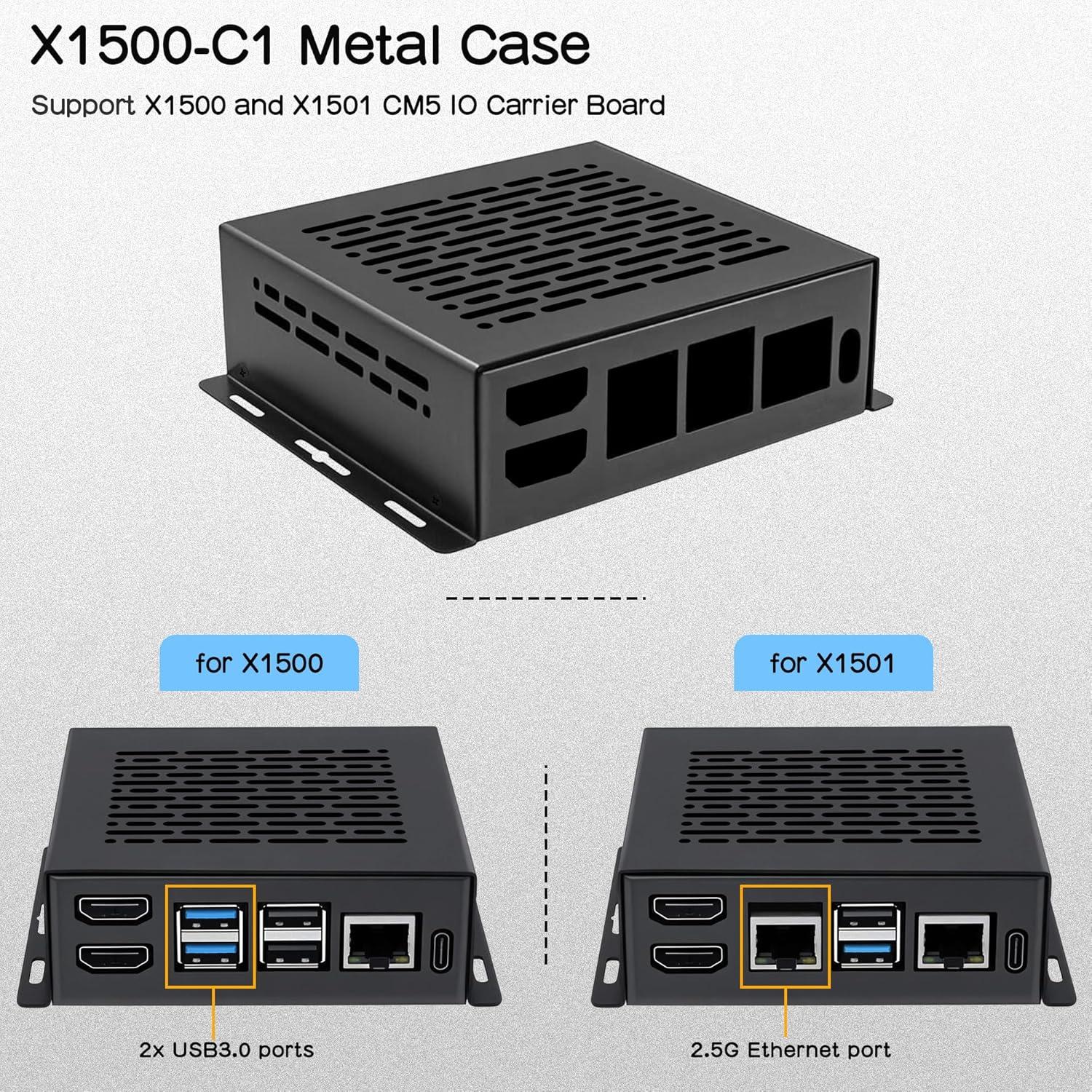 Caja de Metal Geekworm X1500-C1 para Raspberry Pi CM5