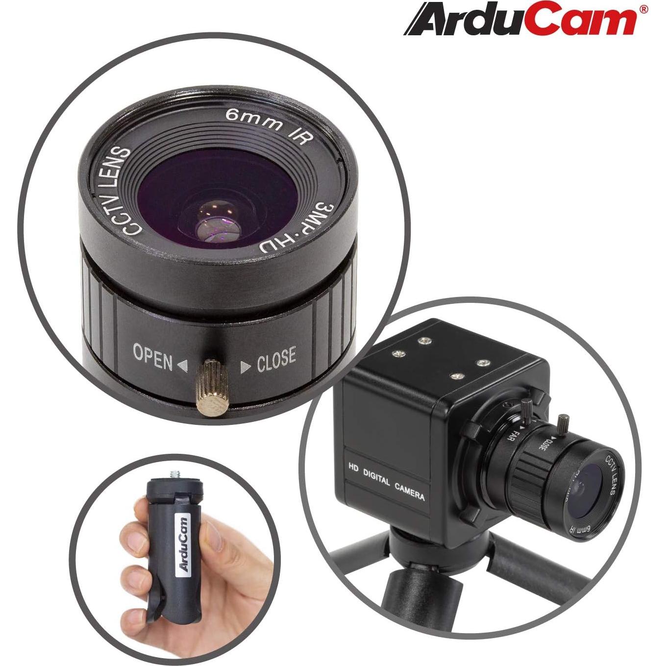 Cámara USB Arducam 12MP IMX477 para Raspberry Pi HQ con Audio