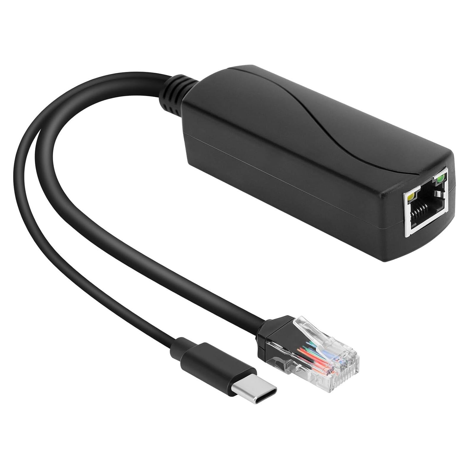 Divisor PoE Gigabit 5V 4A Tipo-C FPVERA para Raspberry Pi 5