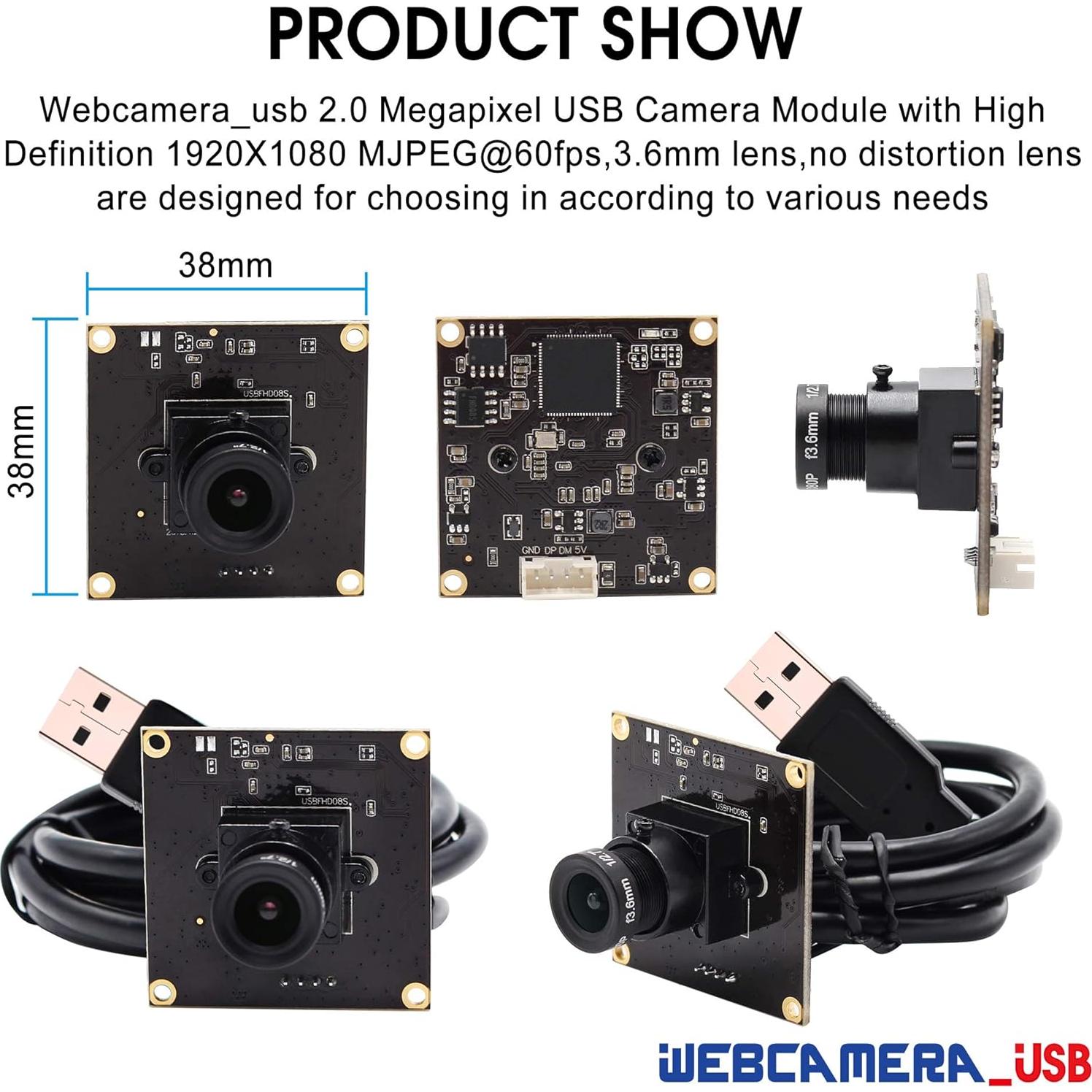 Módulo de Cámara USB ELP 1080P Gran Angular 260fps Mini