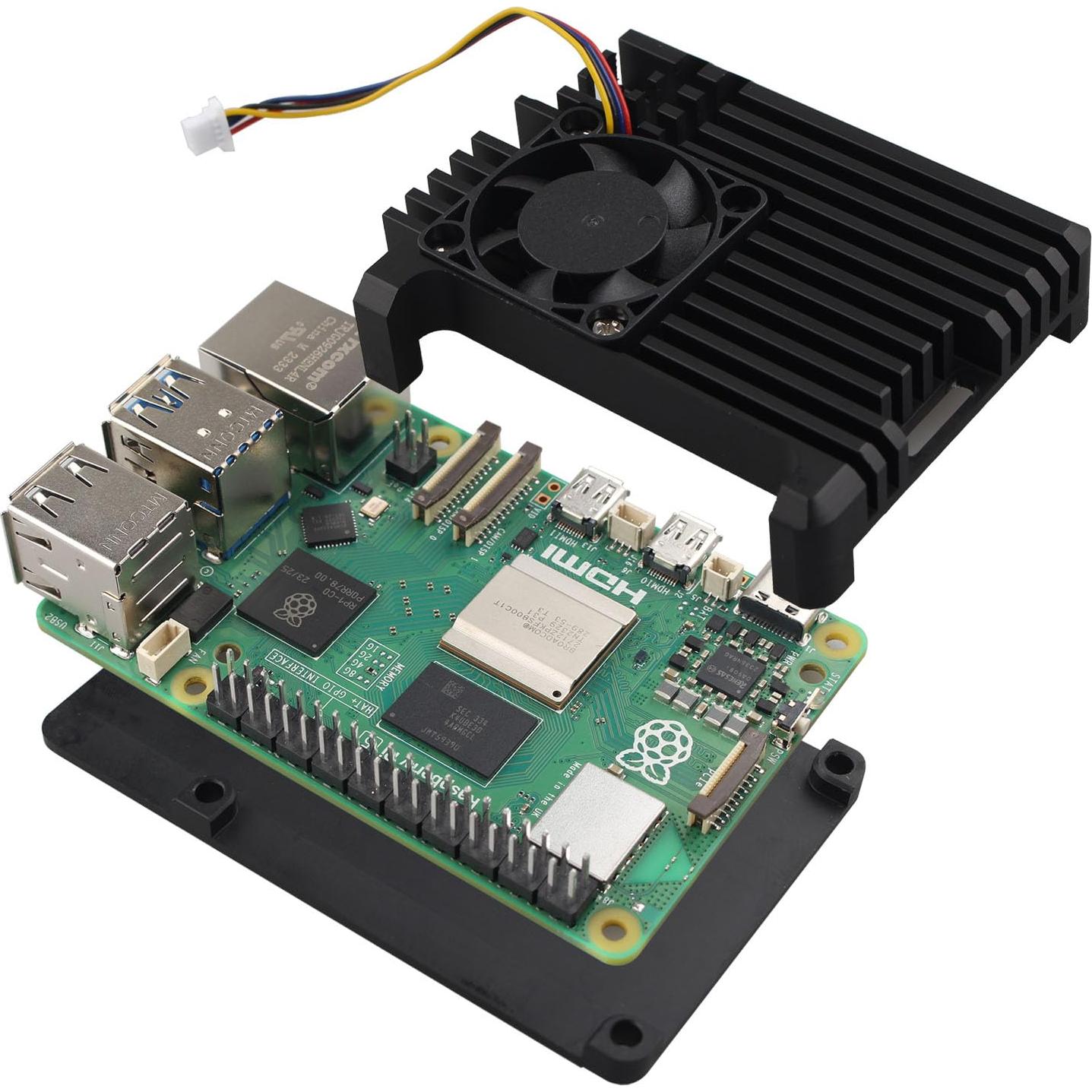 Funda de Aluminio ZDE para Raspberry Pi 5 con Ventilador