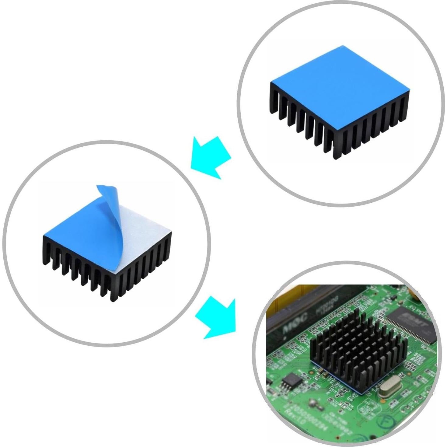 Kit de Disipadores de Calor Easycargo 10pcs 25mm Aluminio