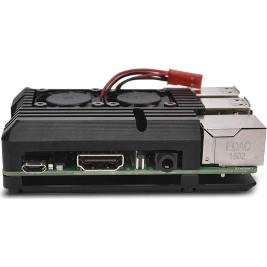 Caja de Aluminio para Raspberry Pi 3 B+ con Ventilador Dual