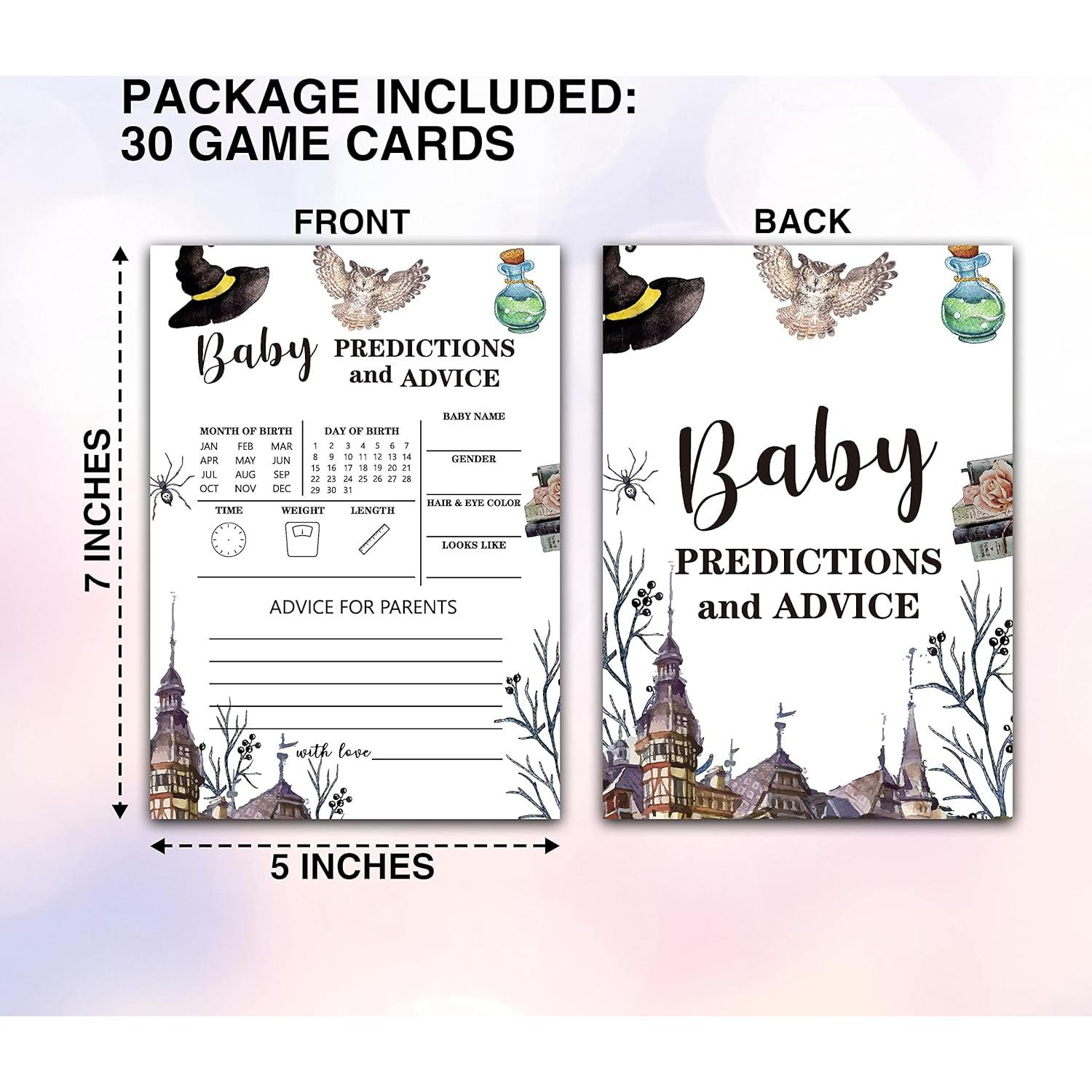 Juego de Fiesta Baby Shower ONDTOM 30 Tarjetas Mágicas