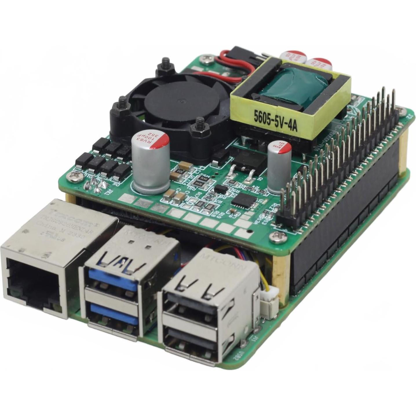 HAT PoE DSLRKIT para Raspberry Pi 5 DC 5V 4.5A 22.5W