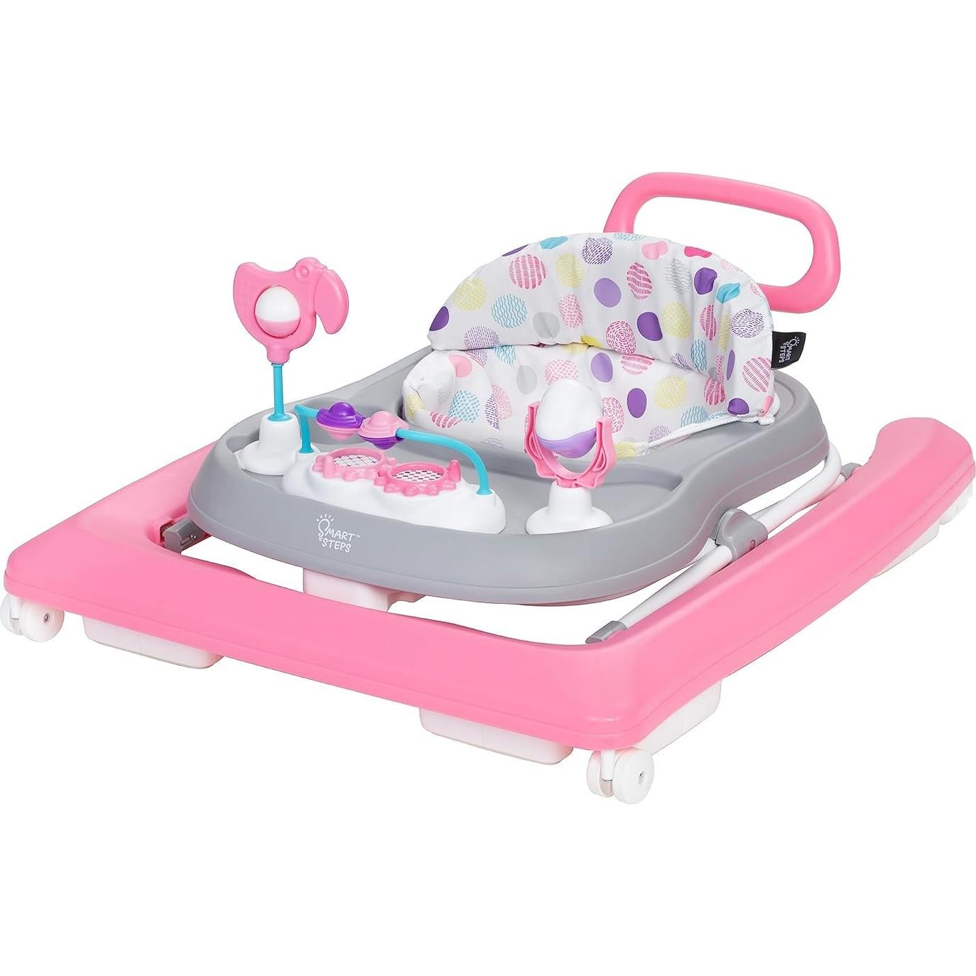 Andador Smart Steps Trend Plus 2-en-1 Rosa con Juguetes