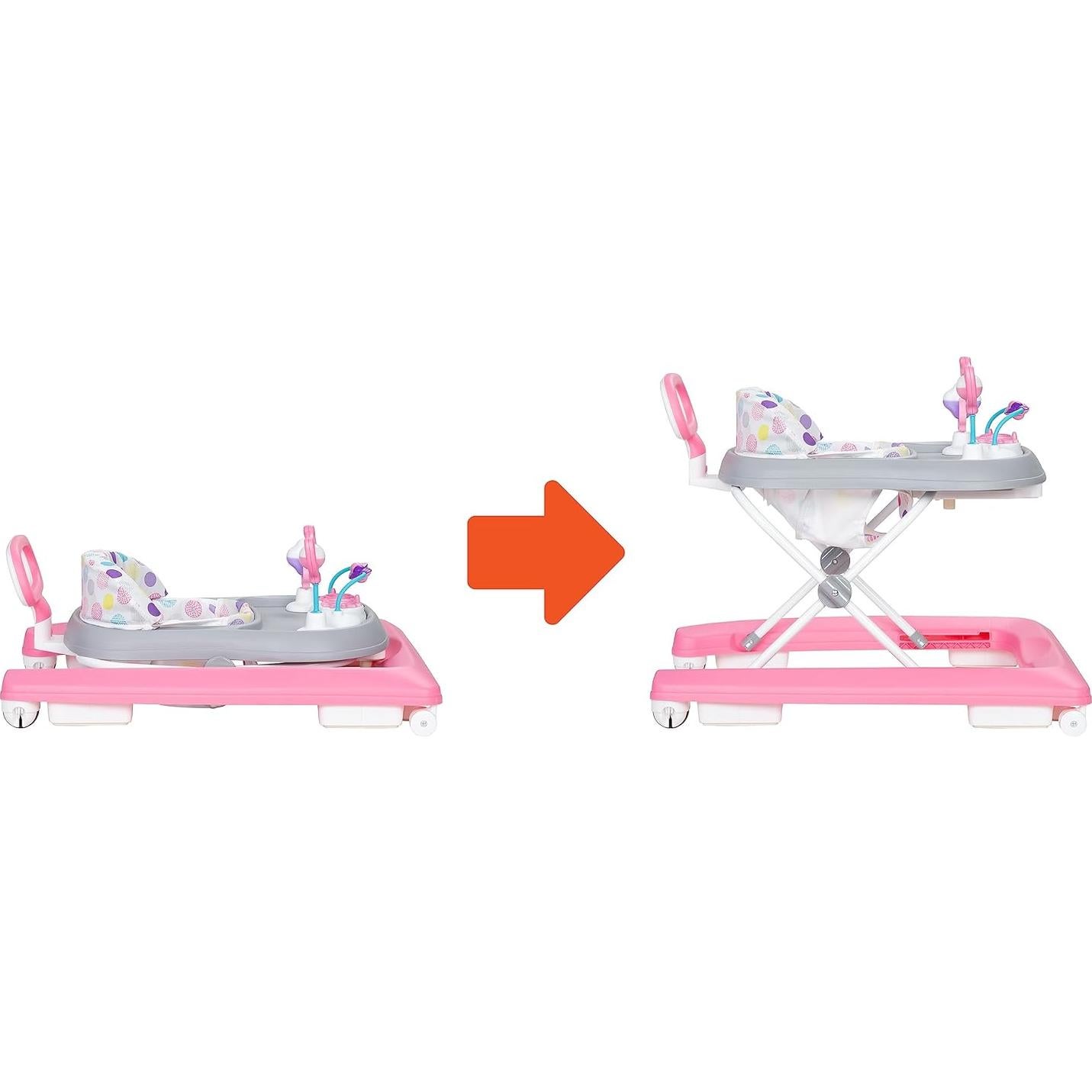 Andador Smart Steps Trend Plus 2-en-1 Rosa con Juguetes