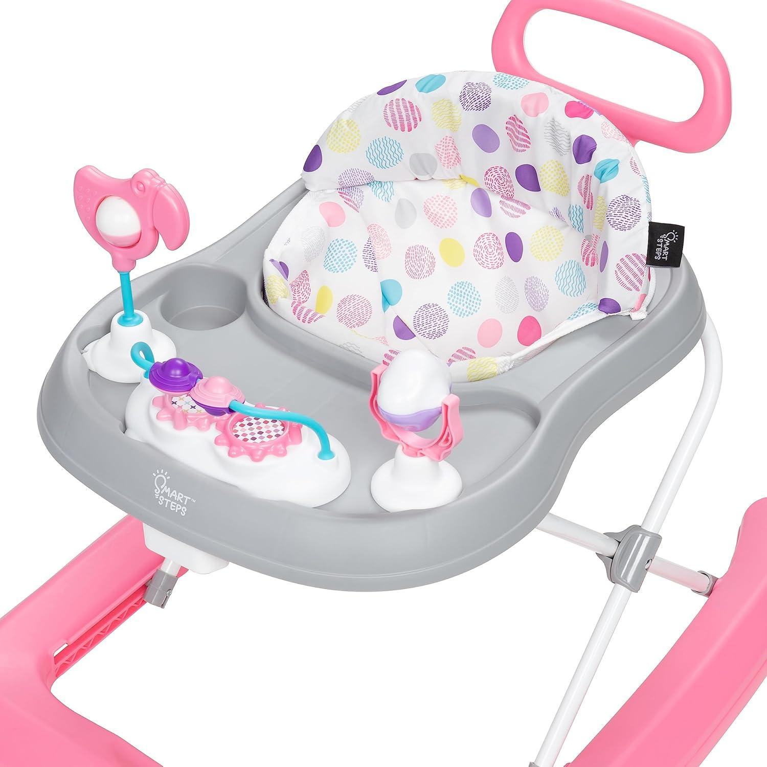 Andador Smart Steps Trend Plus 2-en-1 Rosa con Juguetes