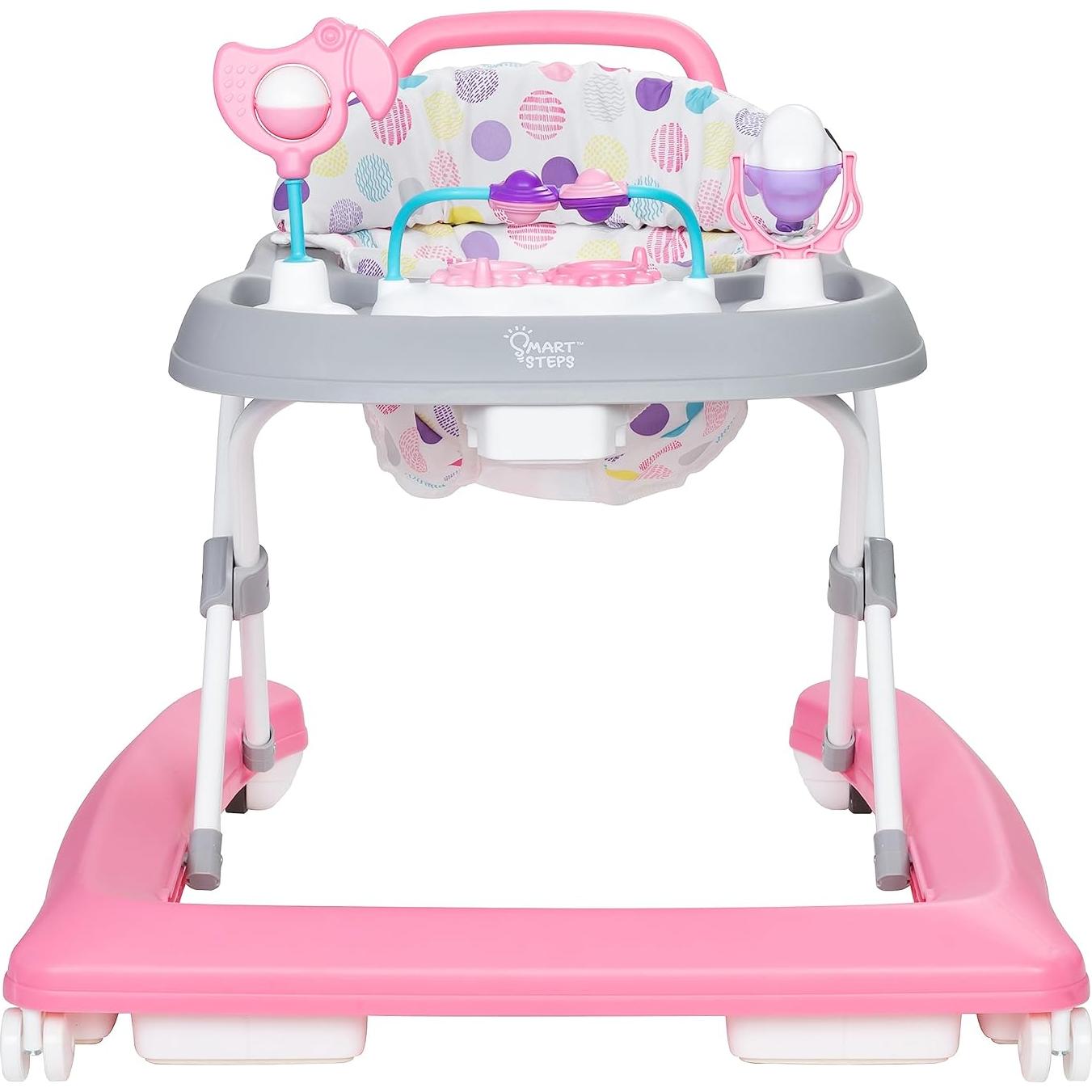 Andador Smart Steps Trend Plus 2-en-1 Rosa con Juguetes