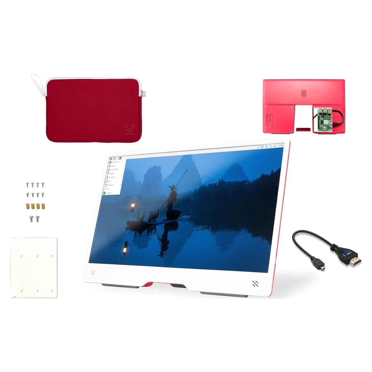 Monitor 15.6" Vilros Raspberry Pi con Panel y Accesorios