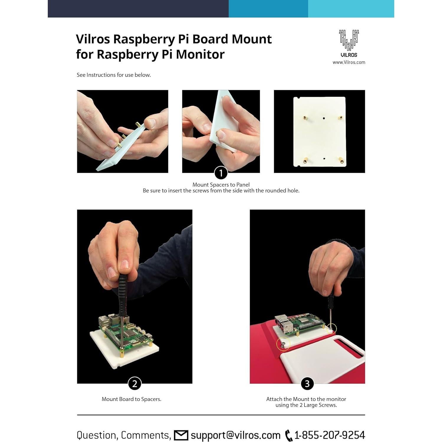 Monitor 15.6" Vilros Raspberry Pi con Panel y Accesorios