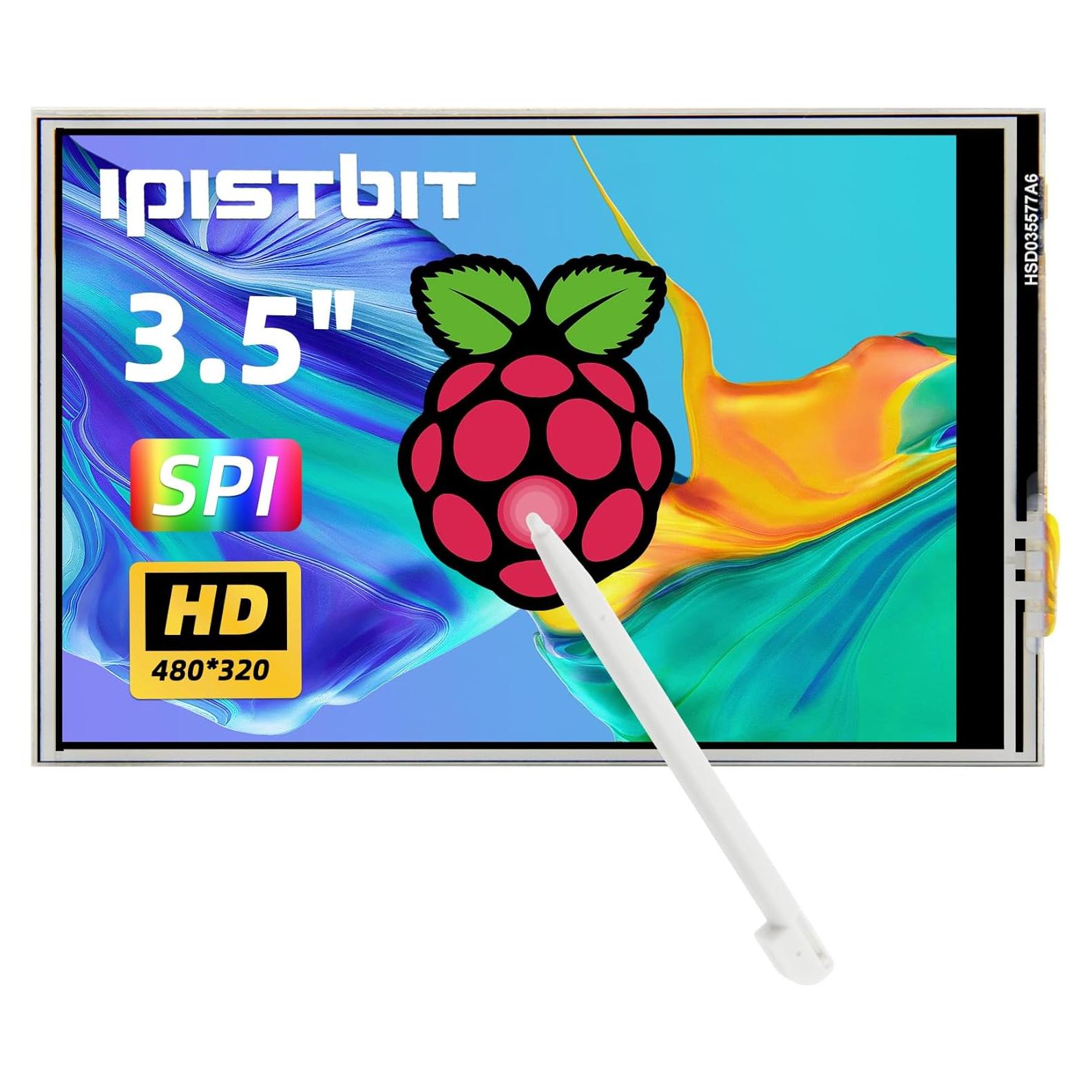 Monitor Táctil 3.5" iPistBit LCD 480x320 para Raspberry Pi