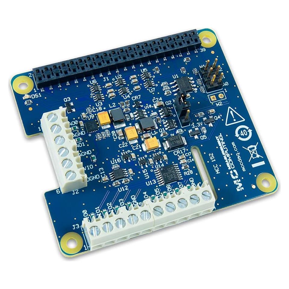 MCC 152 HAT de Salida de Voltaje y DIO para Raspberry Pi