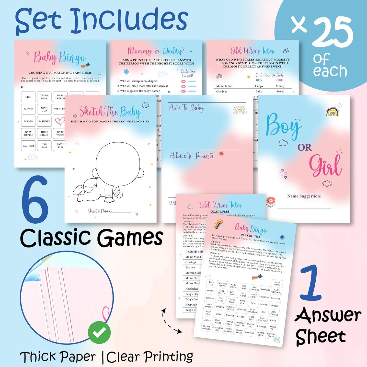 Juego de Revelación de Género para Baby Shower - Excool Club